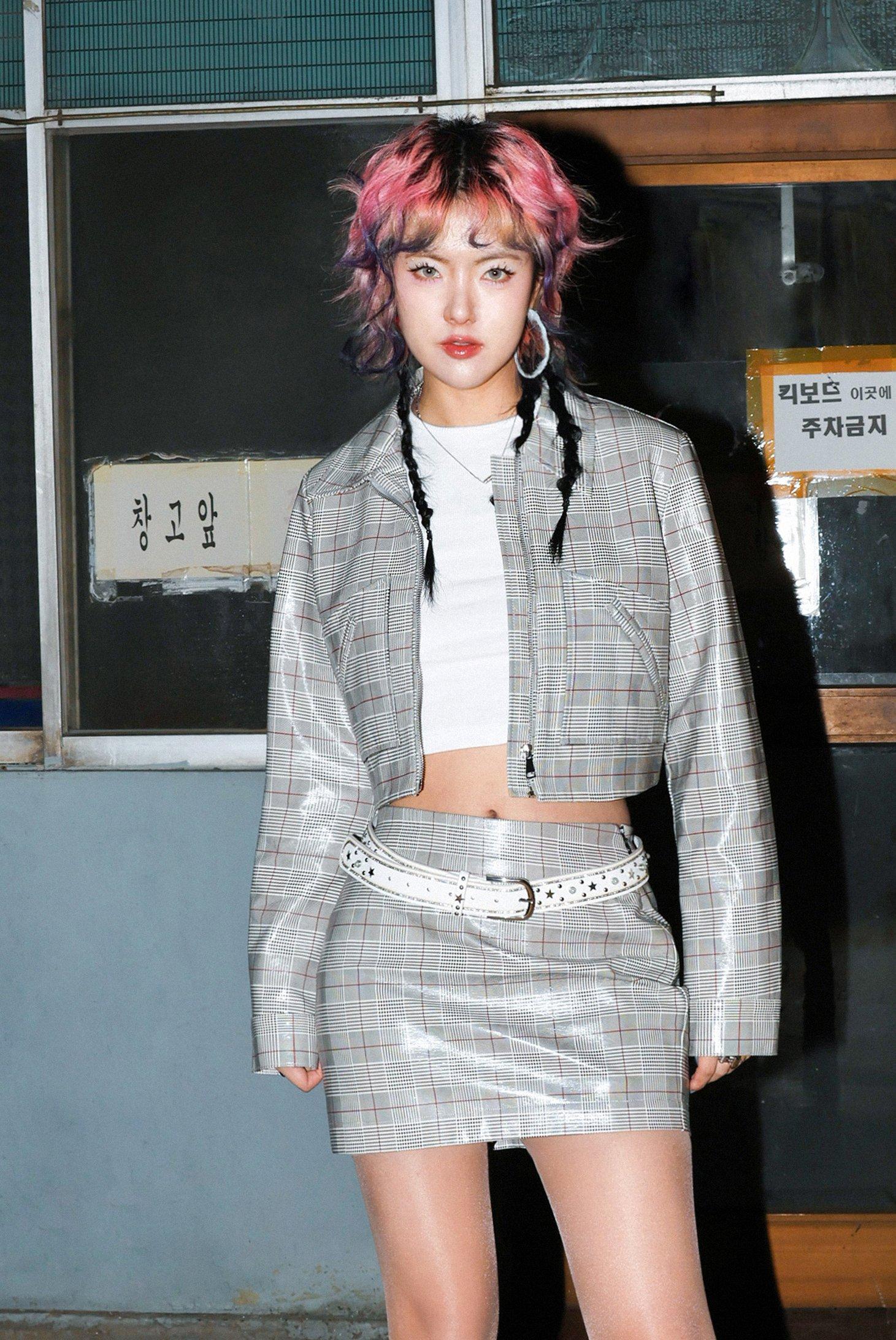 Plaid vinyl skirt sales
